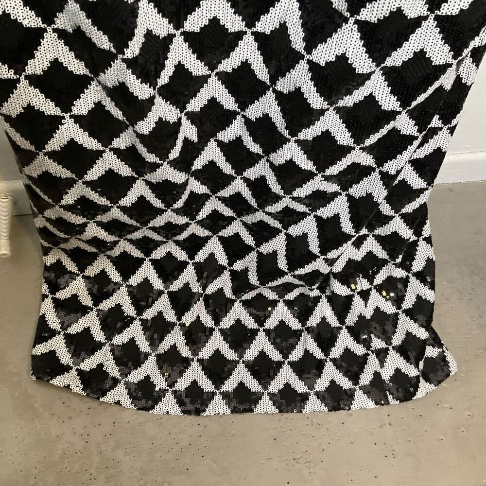 Ramy Brook Celia Sequin Maxi Dress In Black Checkmate - Picture 10 of 15